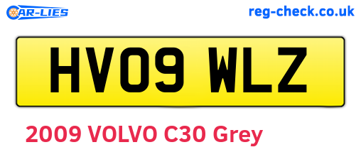 HV09WLZ are the vehicle registration plates.