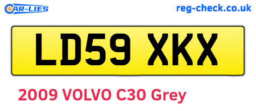 LD59XKX are the vehicle registration plates.