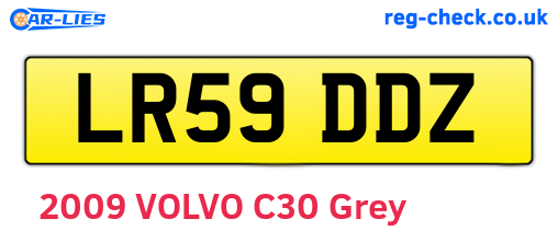 LR59DDZ are the vehicle registration plates.