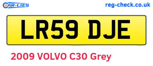 LR59DJE are the vehicle registration plates.