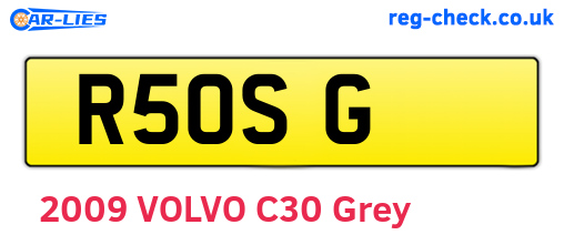 R5OSG are the vehicle registration plates.