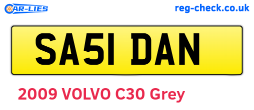 SA51DAN are the vehicle registration plates.