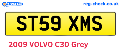 ST59XMS are the vehicle registration plates.