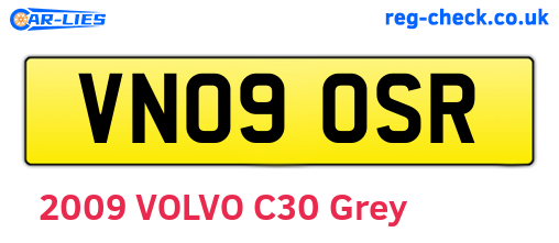 VN09OSR are the vehicle registration plates.