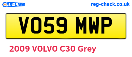 VO59MWP are the vehicle registration plates.