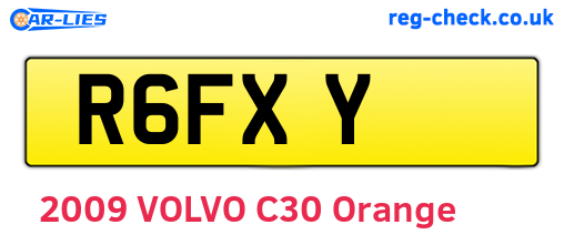 R6FXY are the vehicle registration plates.
