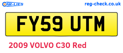 FY59UTM are the vehicle registration plates.