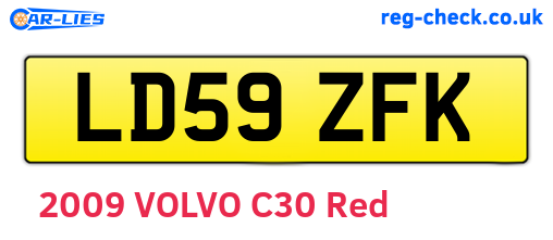 LD59ZFK are the vehicle registration plates.