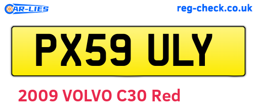 PX59ULY are the vehicle registration plates.