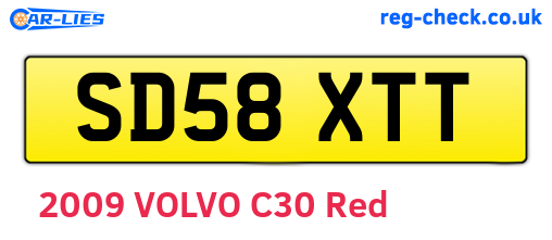 SD58XTT are the vehicle registration plates.
