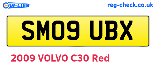 SM09UBX are the vehicle registration plates.