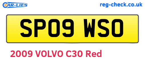 SP09WSO are the vehicle registration plates.