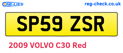 SP59ZSR are the vehicle registration plates.