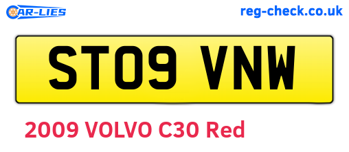 ST09VNW are the vehicle registration plates.