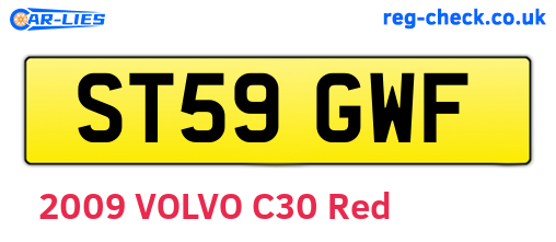 ST59GWF are the vehicle registration plates.