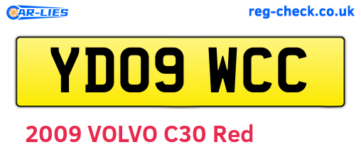YD09WCC are the vehicle registration plates.