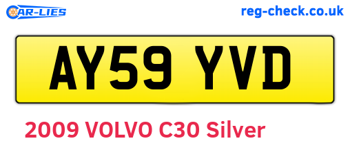 AY59YVD are the vehicle registration plates.