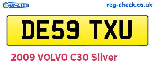 DE59TXU are the vehicle registration plates.