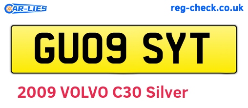 GU09SYT are the vehicle registration plates.