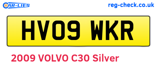 HV09WKR are the vehicle registration plates.