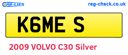 K6MES are the vehicle registration plates.