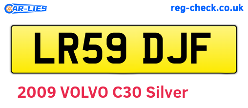 LR59DJF are the vehicle registration plates.