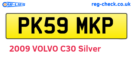 PK59MKP are the vehicle registration plates.