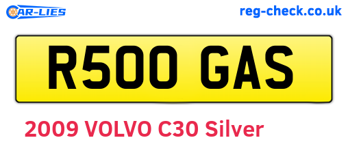 R500GAS are the vehicle registration plates.