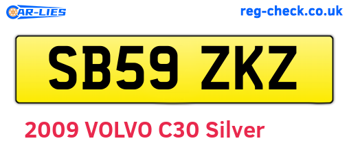 SB59ZKZ are the vehicle registration plates.
