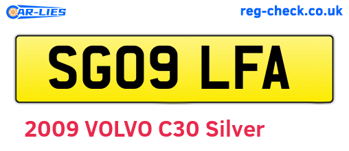 SG09LFA are the vehicle registration plates.
