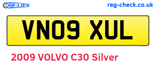 VN09XUL are the vehicle registration plates.
