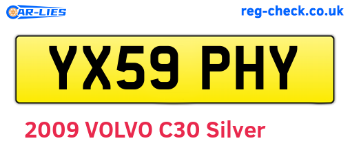 YX59PHY are the vehicle registration plates.