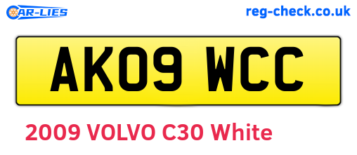 AK09WCC are the vehicle registration plates.
