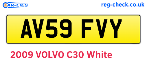 AV59FVY are the vehicle registration plates.
