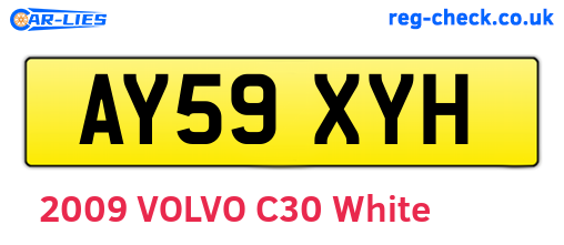 AY59XYH are the vehicle registration plates.