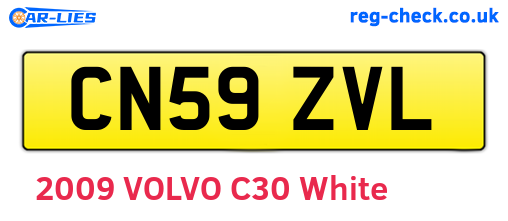 CN59ZVL are the vehicle registration plates.