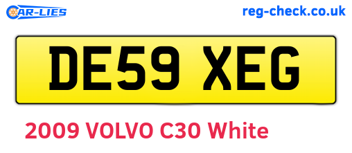 DE59XEG are the vehicle registration plates.