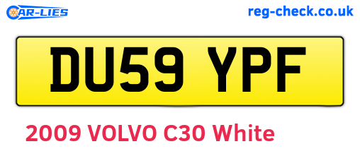 DU59YPF are the vehicle registration plates.