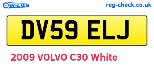 DV59ELJ are the vehicle registration plates.