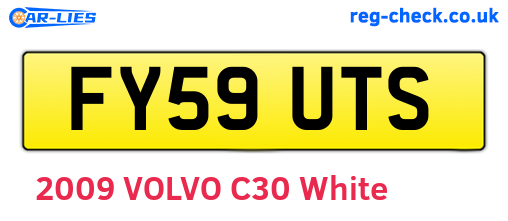 FY59UTS are the vehicle registration plates.
