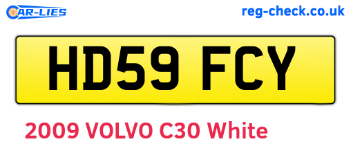 HD59FCY are the vehicle registration plates.