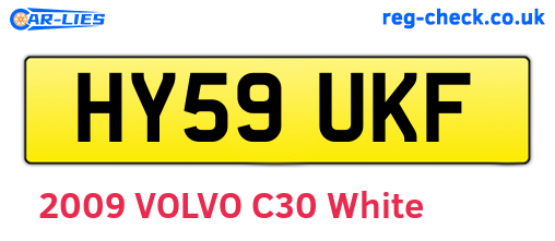 HY59UKF are the vehicle registration plates.