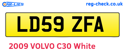 LD59ZFA are the vehicle registration plates.