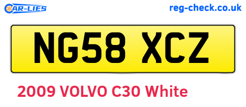 NG58XCZ are the vehicle registration plates.