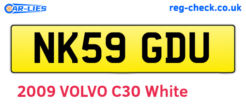 NK59GDU are the vehicle registration plates.