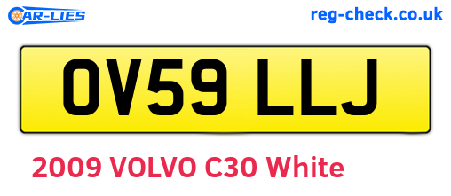 OV59LLJ are the vehicle registration plates.