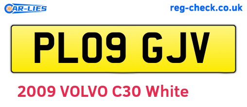 PL09GJV are the vehicle registration plates.