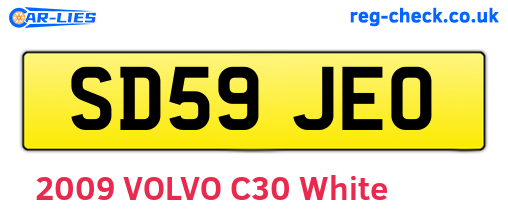SD59JEO are the vehicle registration plates.