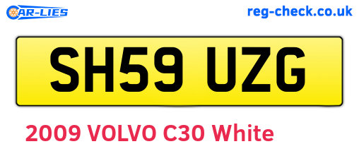 SH59UZG are the vehicle registration plates.