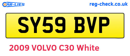 SY59BVP are the vehicle registration plates.
